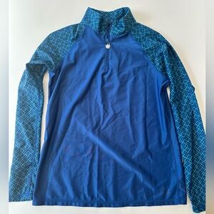 UV Skinz UPF 50+ women’s long sleeve quarter zip Sun and swim shirt, size Medium